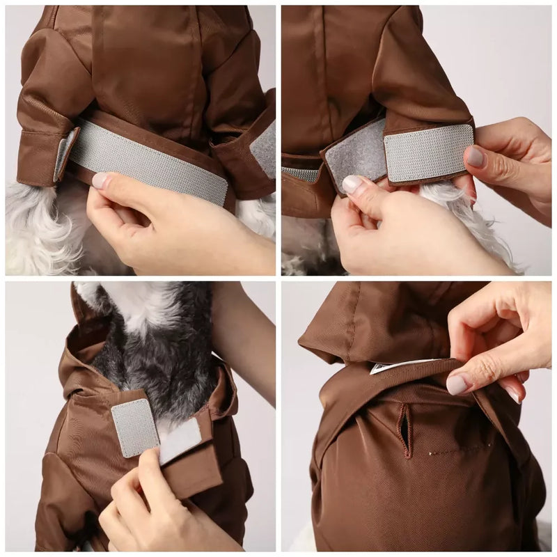 Tribeca Adjustable Velcro Raincoat - Choco Look6