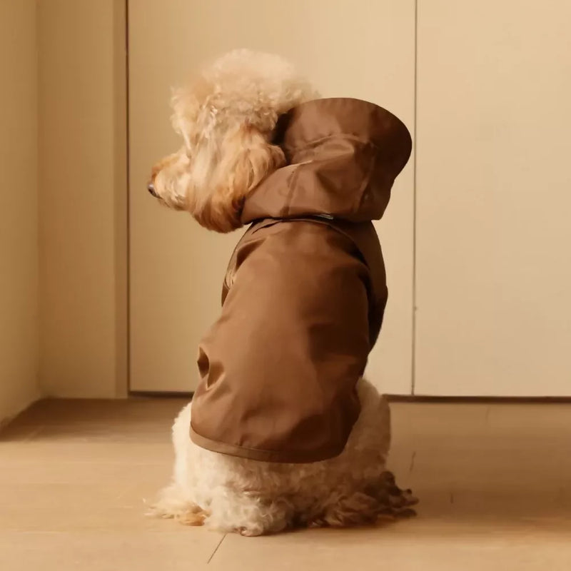 Tribeca Adjustable Velcro Raincoat - Choco Look3