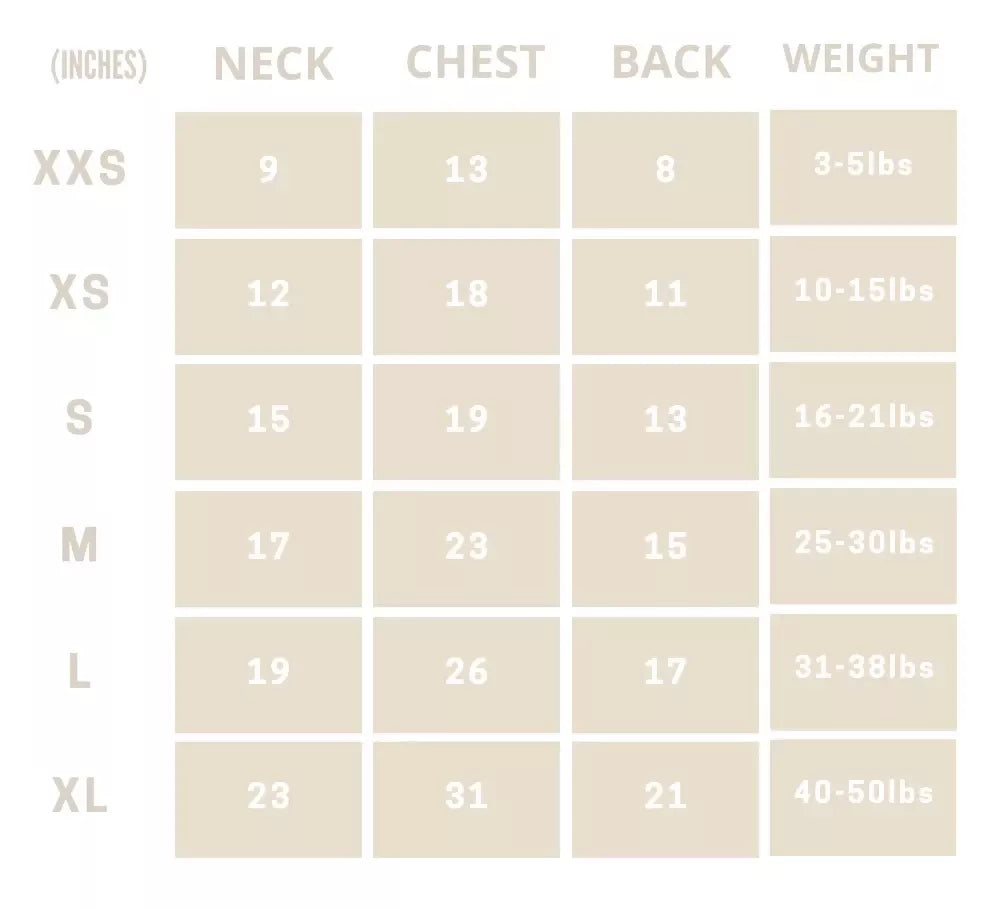 Eskimo Fuzzy Sweater Size Guide