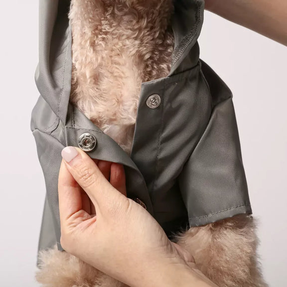 Bowery Raincoat Grey Close up 2