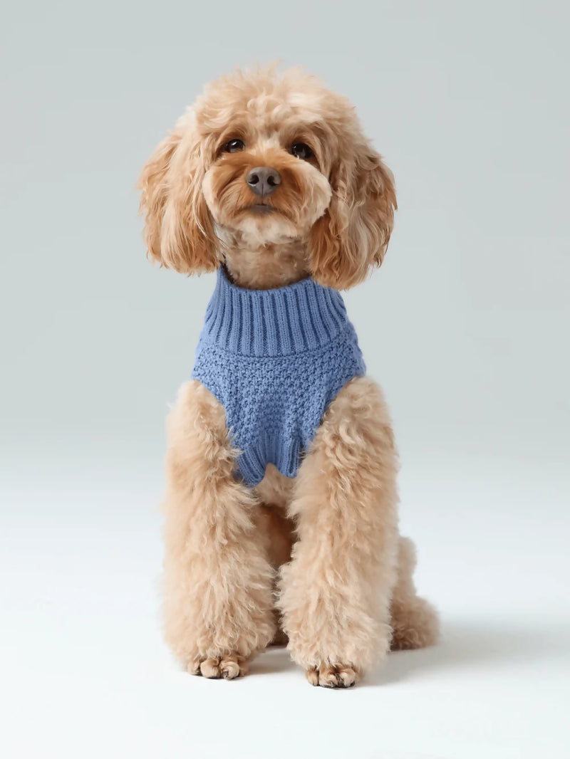 Pet Sweater Vest Ice Blue Main 3