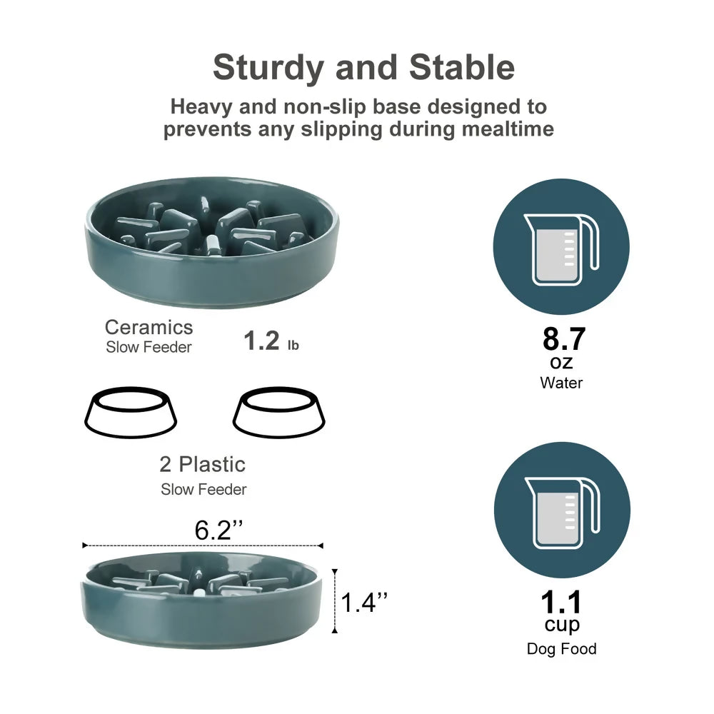 Slow Feeder Dog Bowls Wave 8