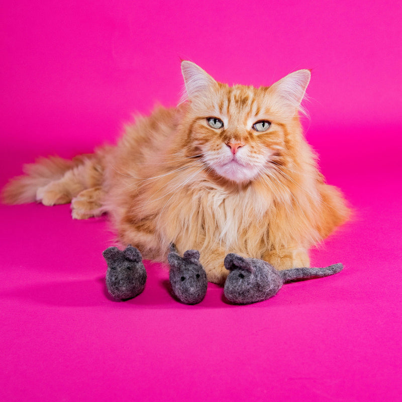 Mouse Toy For Cat - The Three Blind Mice - Mimis Daughters 