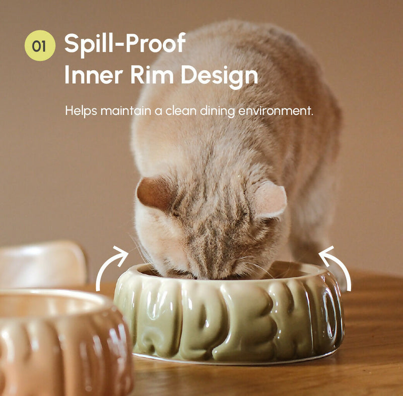 Puff Pet Bowl - Gradient Olive