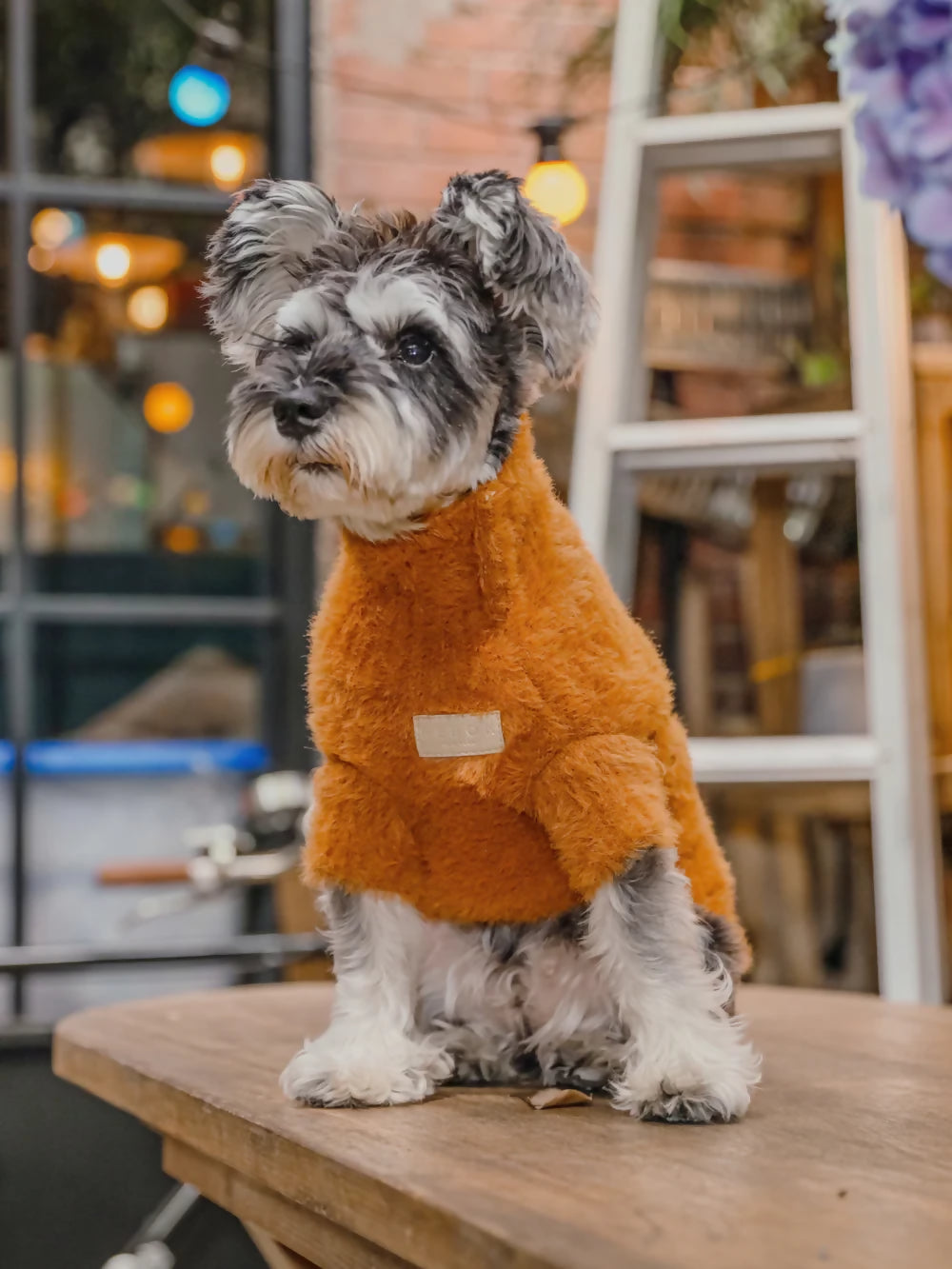 Eskimo Fuzzy Sweater Orange Look 2